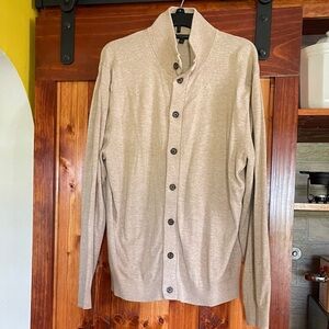 Banana Republic Men's Tan Cardigan Sweater